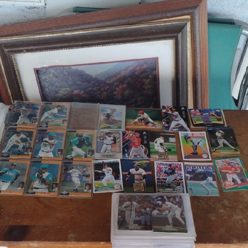 Baseball Trading Cards Set with Multicolor Designs